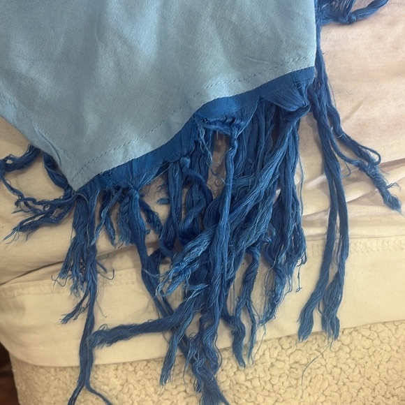 Blue Embroidered High Low Dress - Picture 12 of 17